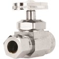 Homewerks 1/2 in. Sweat Inlet x 3/8 in. O.D. Compression Outlet Multi-Turn Straight Valve in Chrome 638 6300